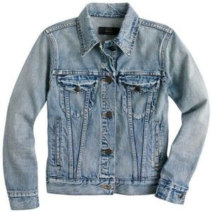 JCrew Indigo Acid Wash Denim Jean Jacket XL 4 pockets